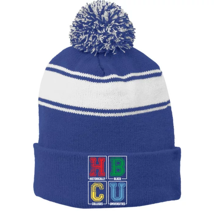 Hbcu Historically Black Colleges Universities Black Pride Gift Stripe Pom Pom Beanie