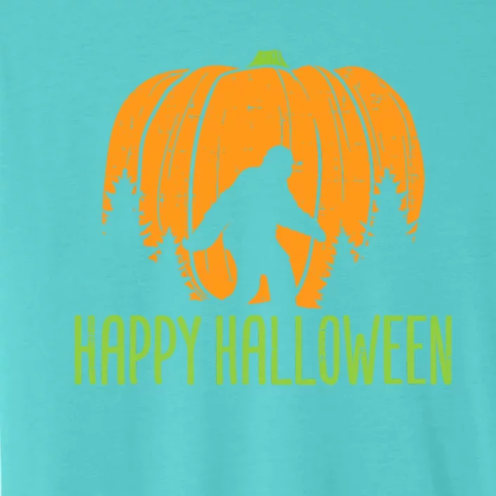 Happy Halloween Bigfoot Pumpkin Sasquatch ChromaSoft Performance T-Shirt