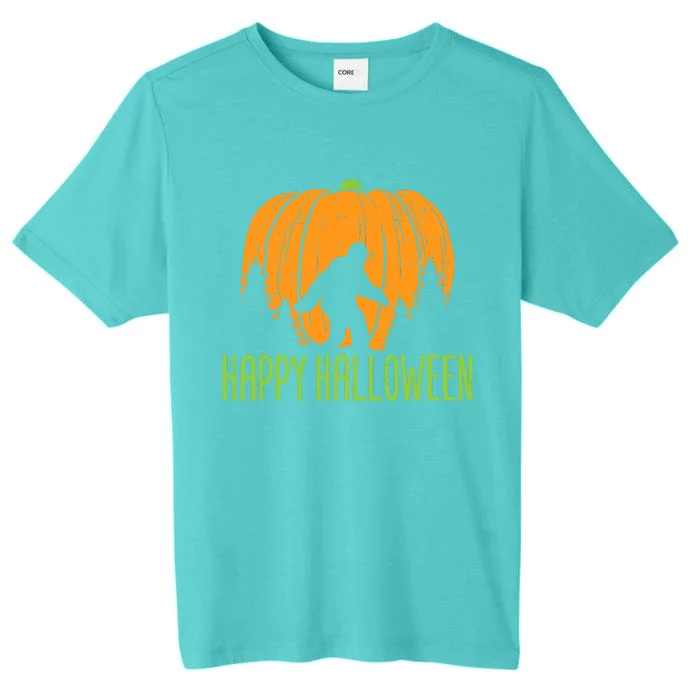 Happy Halloween Bigfoot Pumpkin Sasquatch ChromaSoft Performance T-Shirt