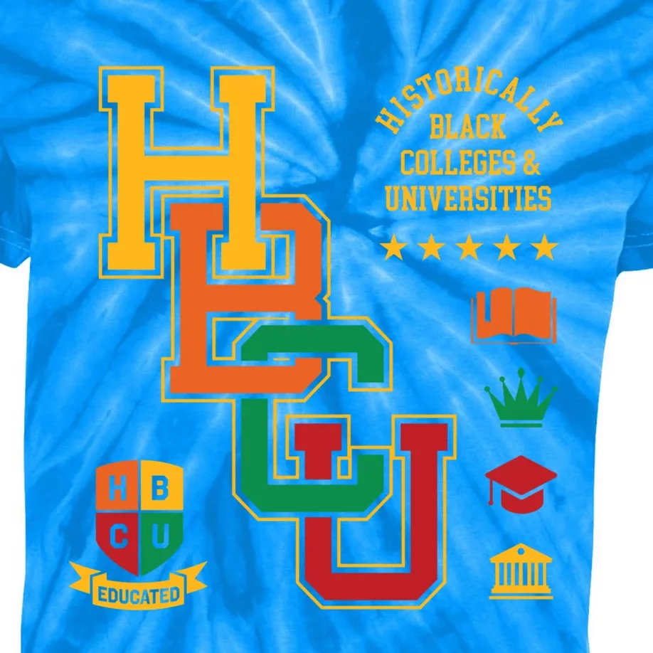 Hbcu Historically Black Colleges Universities Grad Alumni Cute Gift Kids Tie-Dye T-Shirt