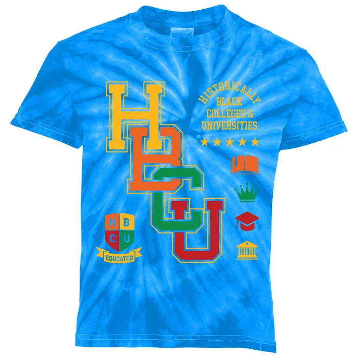 Hbcu Historically Black Colleges Universities Grad Alumni Cute Gift Kids Tie-Dye T-Shirt