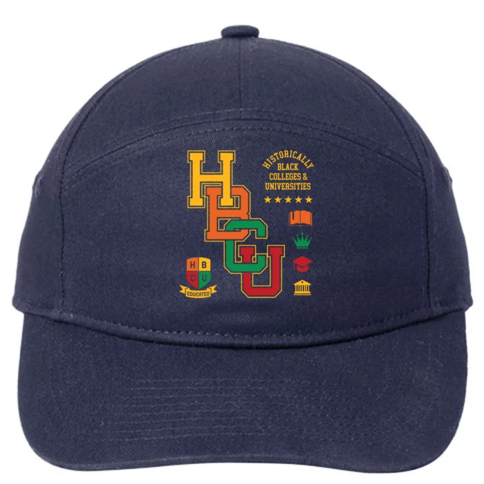 Hbcu Historically Black Colleges Universities Grad Alumni Cute Gift 7-Panel Snapback Hat