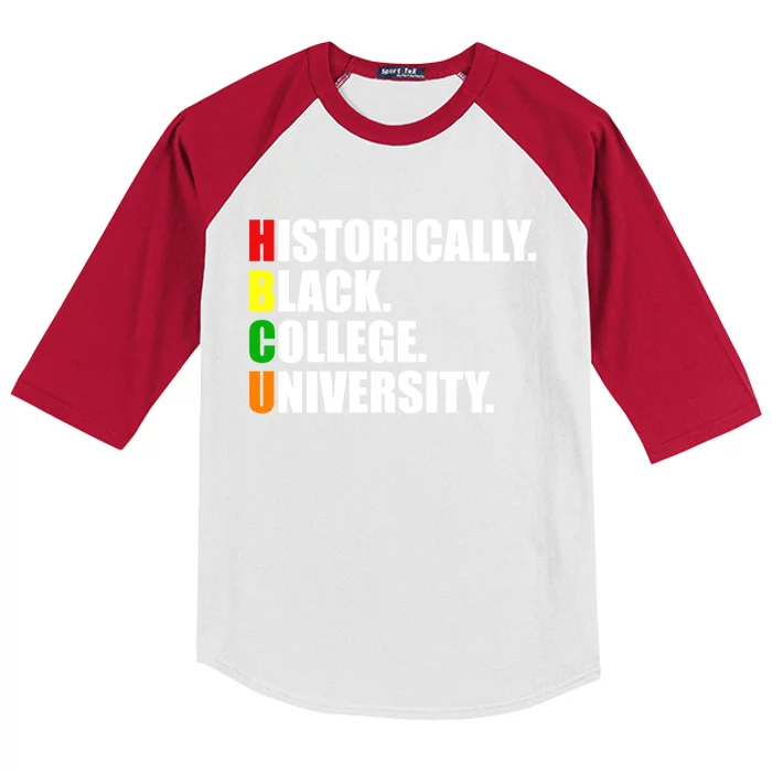 Hbcu Historically Black Colleges University Gift Kids Colorblock Raglan Jersey