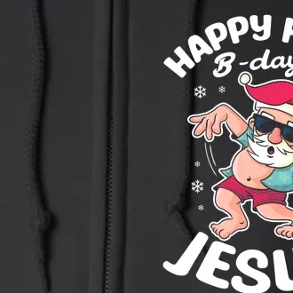 Happy Half Bday Je Funny Santa For Sommer Christmas Full Zip Hoodie