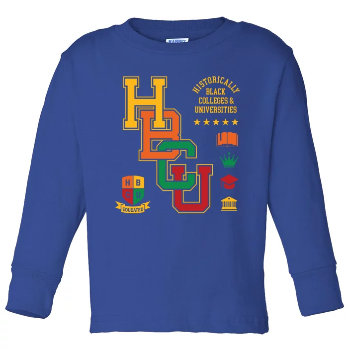 Hbcu Historically Black Colleges Universities Grad Alumni Gift Toddler Long Sleeve Shirt