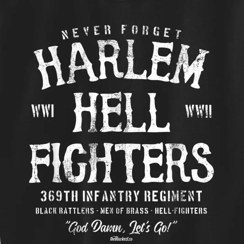 Harlem Hellfighters Black Military History Soldiers WWI WWII Kids Sweatshirt