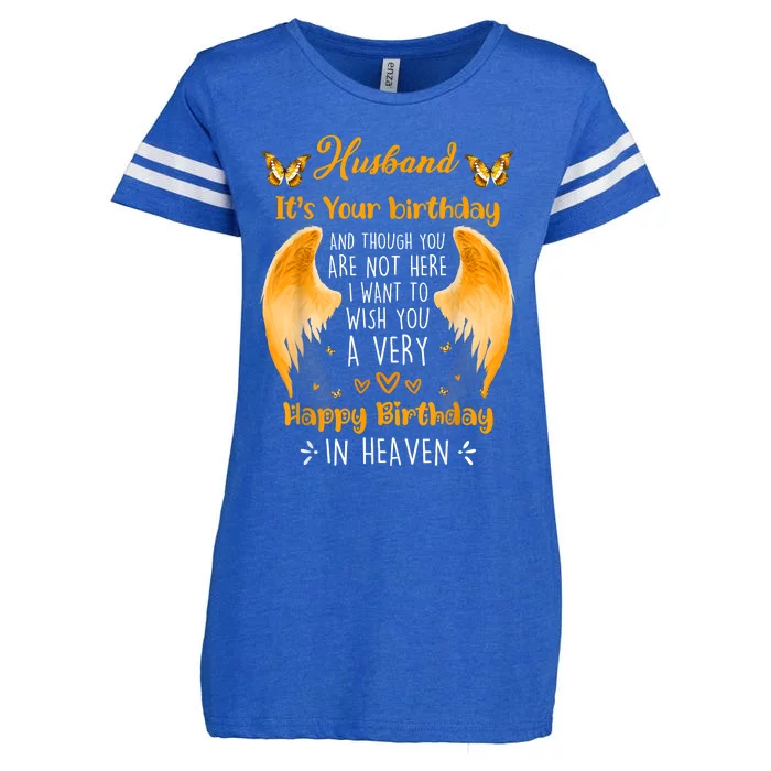 Happy Heavenly Birthday To My Husband, Miss Husband On Birth Enza Ladies Jersey Football T-Shirt