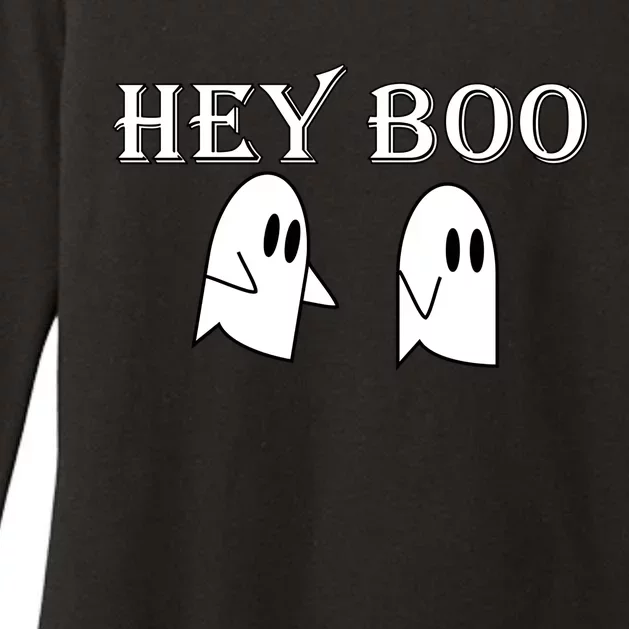 Halloween Hey Boo Ghost Gift Womens CVC Long Sleeve Shirt