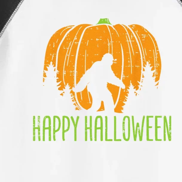 Happy Halloween Bigfoot Pumpkin Sasquatch Women Toddler Fine Jersey T-Shirt