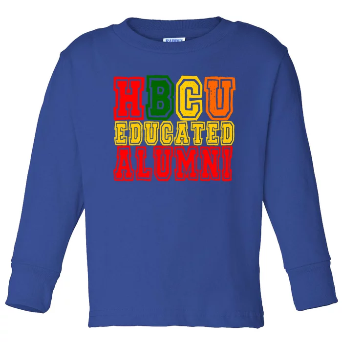 Hbcu Historically Black College Educated Alumni Cool Gift Toddler Long Sleeve Shirt