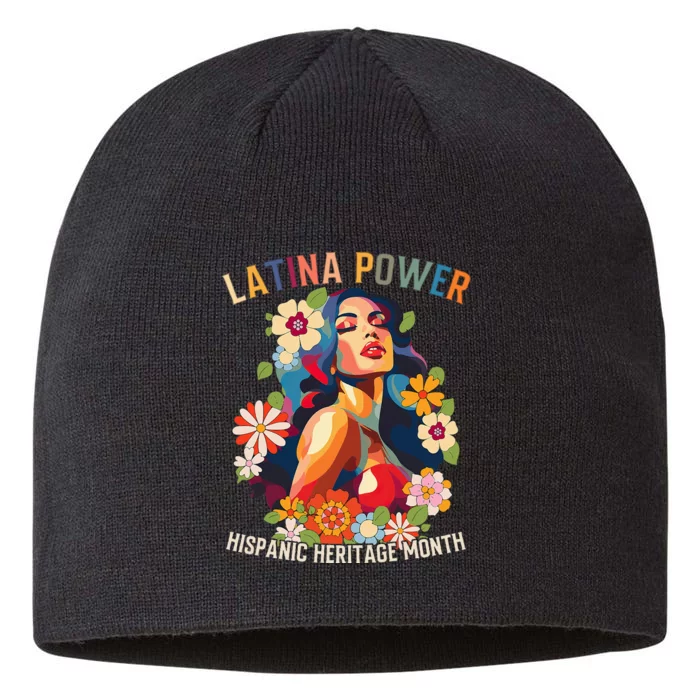 Hispanic Heritage Bloom Celebrating Latina Power 8 1/2in Sustainable Knit Beanie