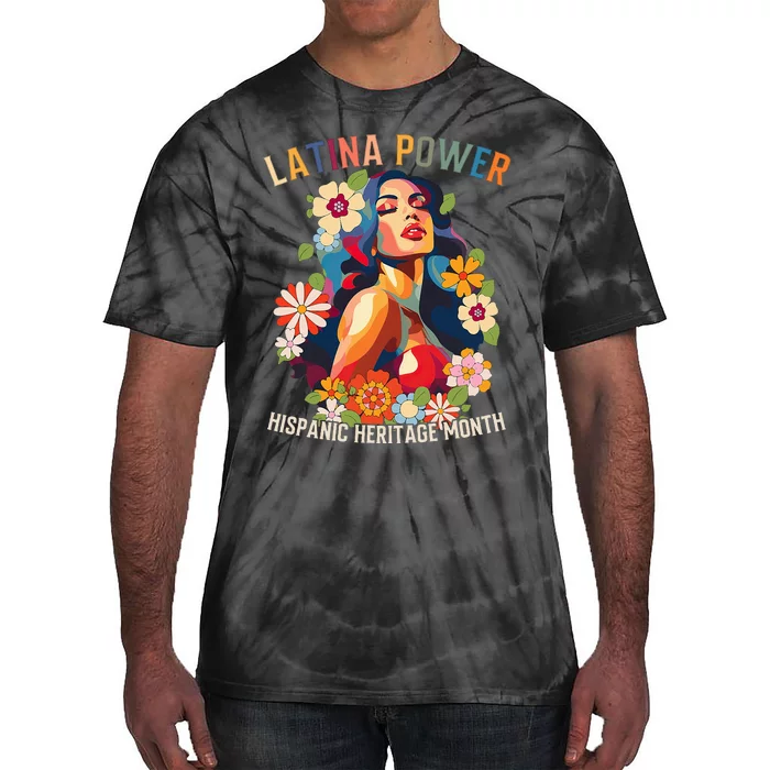 Hispanic Heritage Bloom Celebrating Latina Power Tie-Dye T-Shirt