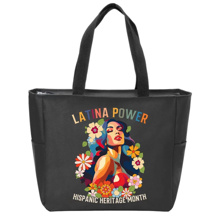 Hispanic Heritage Bloom Celebrating Latina Power Zip Tote Bag