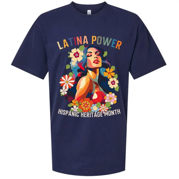 Hispanic Heritage Bloom Celebrating Latina Power Sueded Cloud Jersey T-Shirt