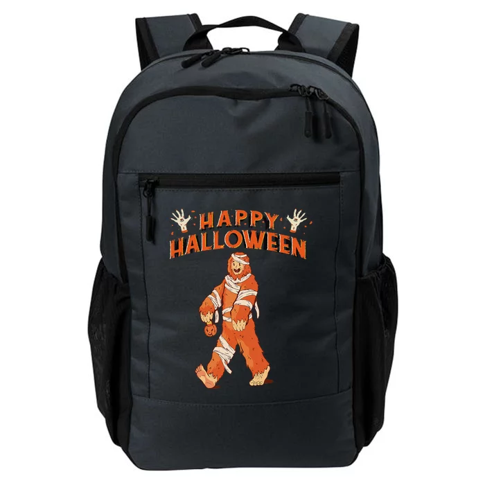 Happy Halloween Bigfoot Pumpkin Sasquatch Daily Commute Backpack