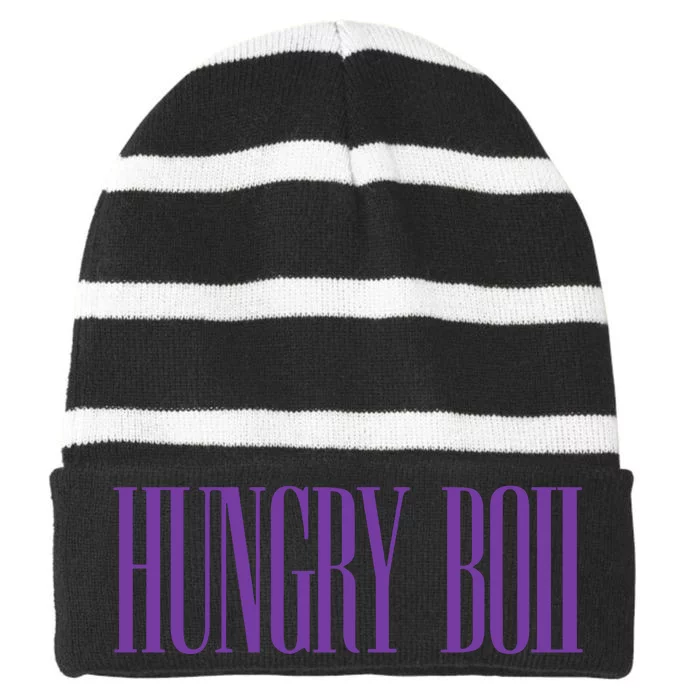 Hungryboi Hungry Boii Striped Beanie with Solid Band