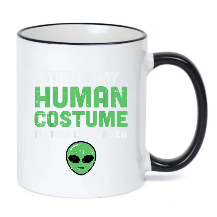 Halloween Human Costume Im Alien Funny Black Color Changing Mug