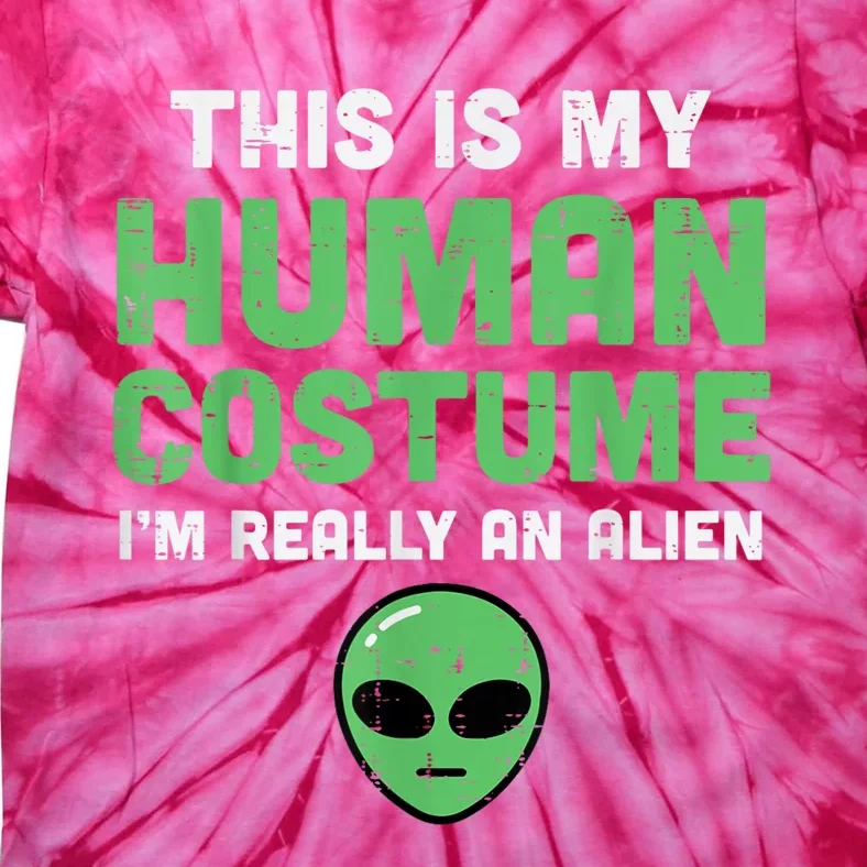 Halloween Human Costume Im Alien Funny Tie-Dye T-Shirt