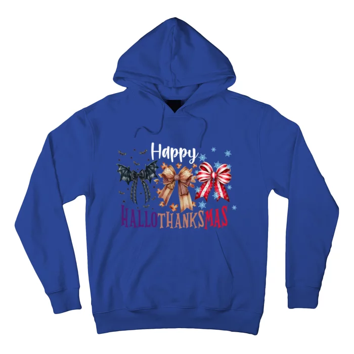 Happy Hallothanksmas Coquette Bow Gift Hoodie