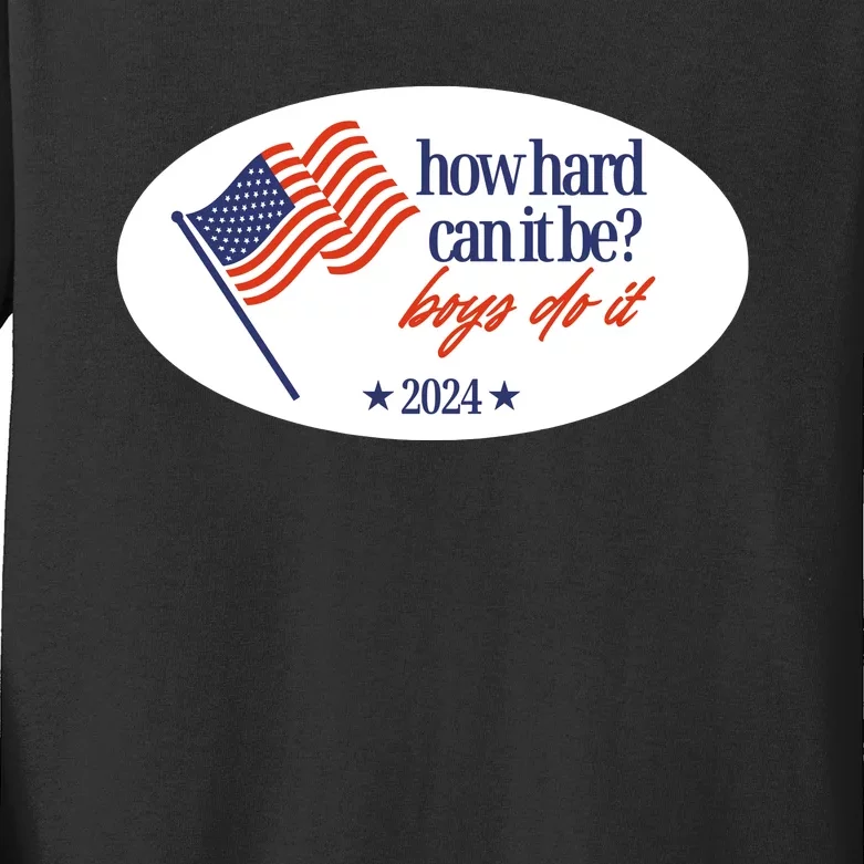 How Hard Can It Be Boy Do It Sticker Kids Long Sleeve Shirt