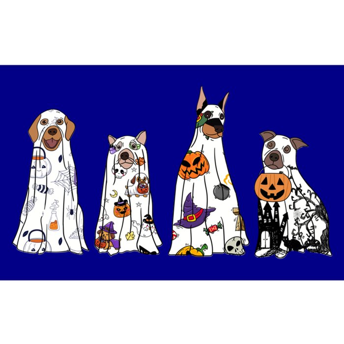 Happy Halloween Cute Ghost Dog Halloween Retro Spooky Season Great Gift Bumper Sticker