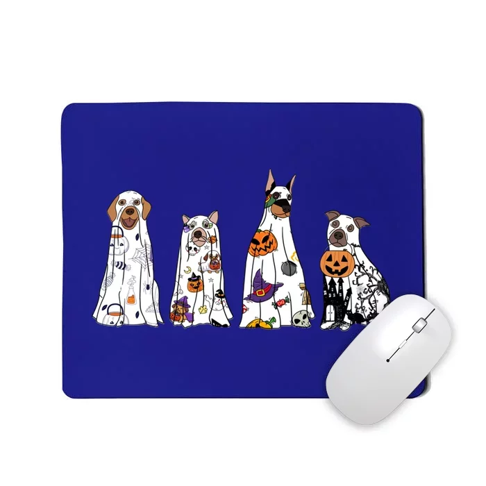 Happy Halloween Cute Ghost Dog Halloween Retro Spooky Season Great Gift Mousepad