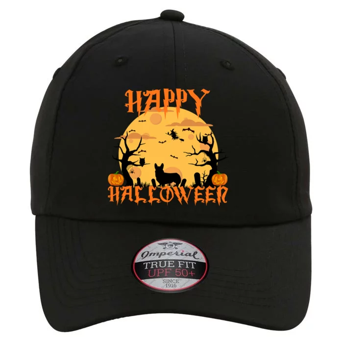 Happy Halloween Corgi Dog Black Cat Full Moon Witch Bat Meaningful Gift The Original Performance Cap