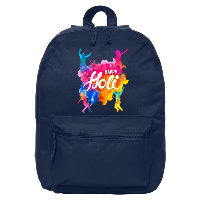 Happy Holi Celebrate South Asian Indian Hindu Festival 16 in Basic Backpack