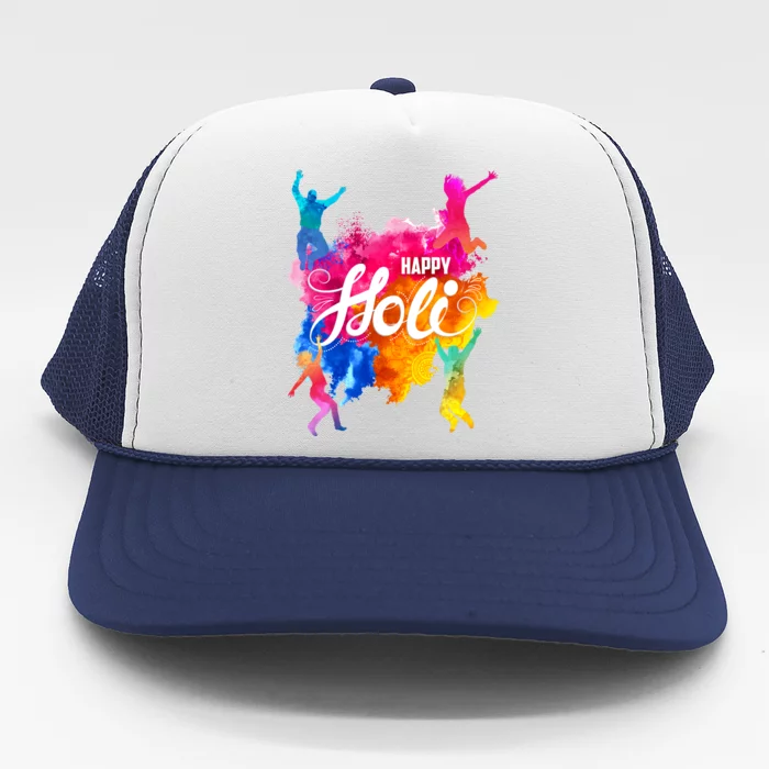 Happy Holi Celebrate South Asian Indian Hindu Festival Trucker Hat