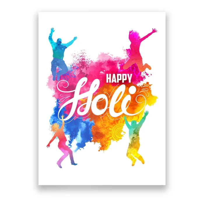 Happy Holi Celebrate South Asian Indian Hindu Festival Poster