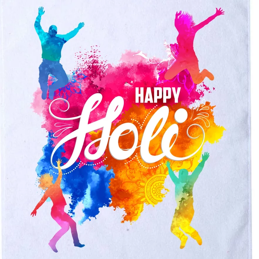 Happy Holi Celebrate South Asian Indian Hindu Festival Platinum Collection Golf Towel