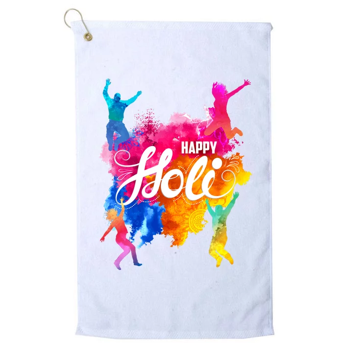 Happy Holi Celebrate South Asian Indian Hindu Festival Platinum Collection Golf Towel