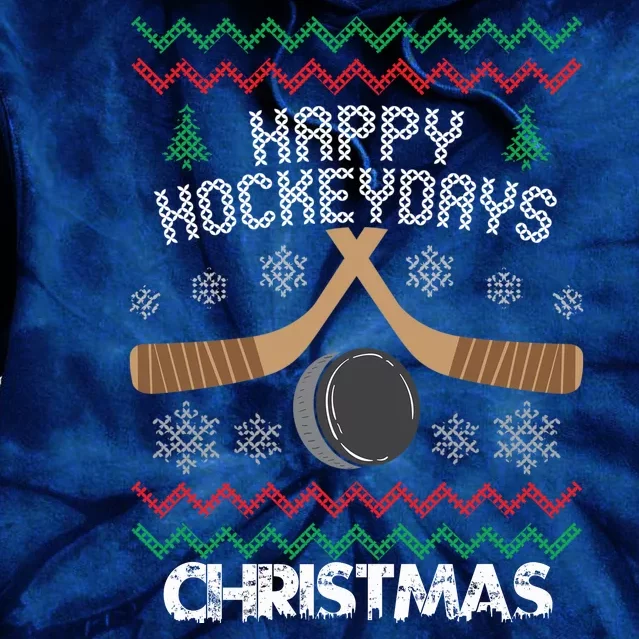 Happy Hockeydays Christmas Tie Dye Hoodie