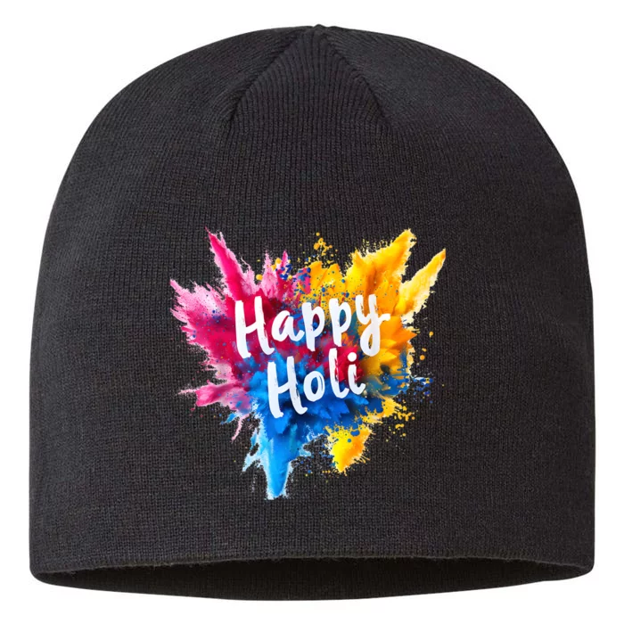 Happy Holi Color India Hindu Gifts 8 1/2in Sustainable Knit Beanie