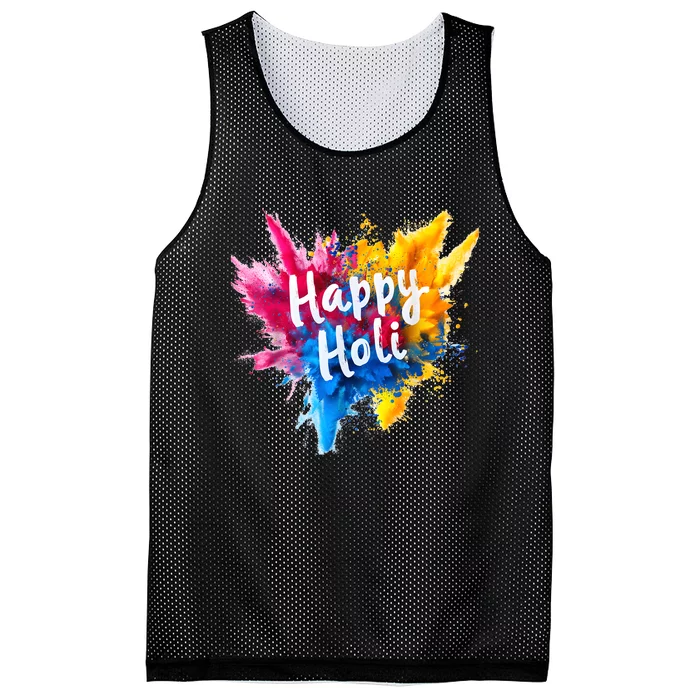 Happy Holi Color India Hindu Gifts Mesh Reversible Basketball Jersey Tank