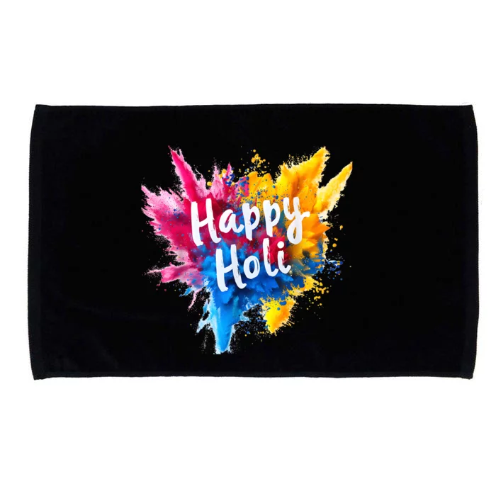 Happy Holi Color India Hindu Gifts Microfiber Hand Towel