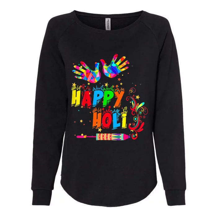 Happy Holi Color India Hindu Womens California Wash Sweatshirt