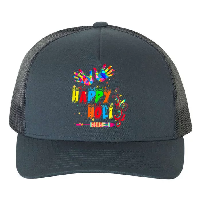 Happy Holi Color India Hindu Yupoong Adult 5-Panel Trucker Hat