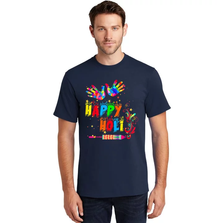 Happy Holi Color India Hindu Tall T-Shirt