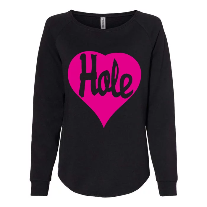 Hole Heart Courtney Love Womens California Wash Sweatshirt