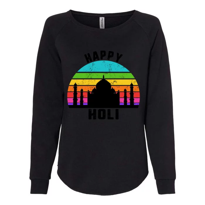 Happy Holi Colorful Colors India Dance Hindu Spring Festival Gift Womens California Wash Sweatshirt