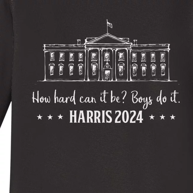 How Hard Can It Be Boy Do It Harris 2024 Baby Long Sleeve Bodysuit