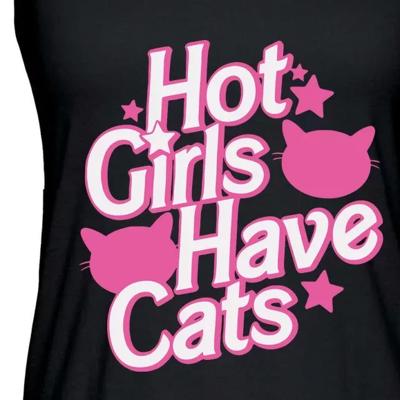 Hot Have Cats Ladies Essential Flowy Tank