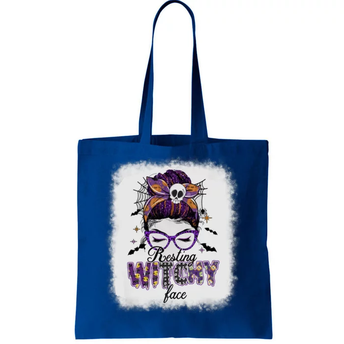 Happy Halloween Costume Resting Witch Face Funny Gift Tote Bag