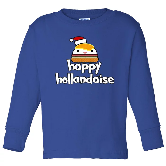 Happy Hollandaise Christmas Breakfast Eggs Benedict Toddler Long Sleeve Shirt