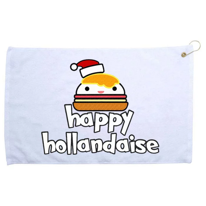 Happy Hollandaise Christmas Breakfast Eggs Benedict Grommeted Golf Towel