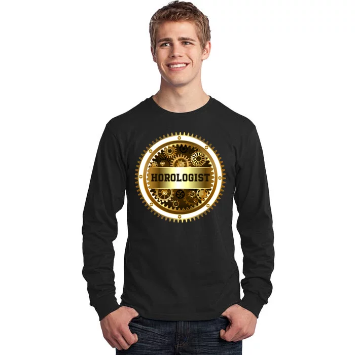 Horologist Horology Clockmaker Watchmaker Timekeeper Watch Collector Clock Lover Tall Long Sleeve T-Shirt