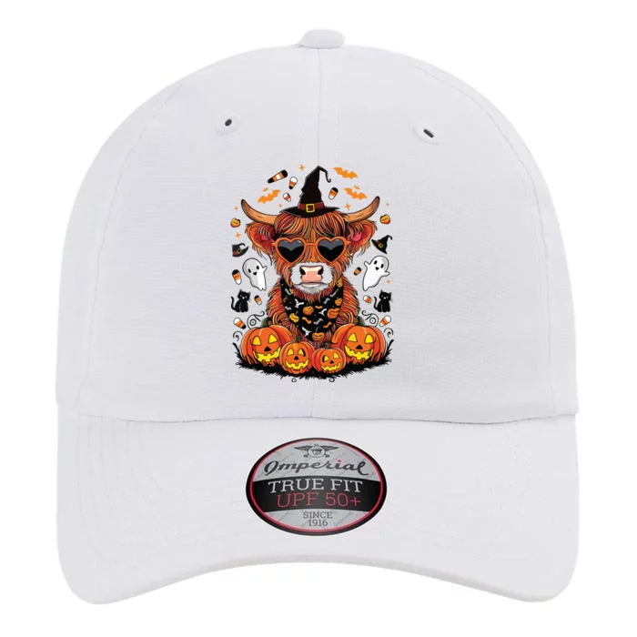 Halloween Highland Cow Farm Western Ghost Cow Witchy Pumpkin The Original Performance Cap