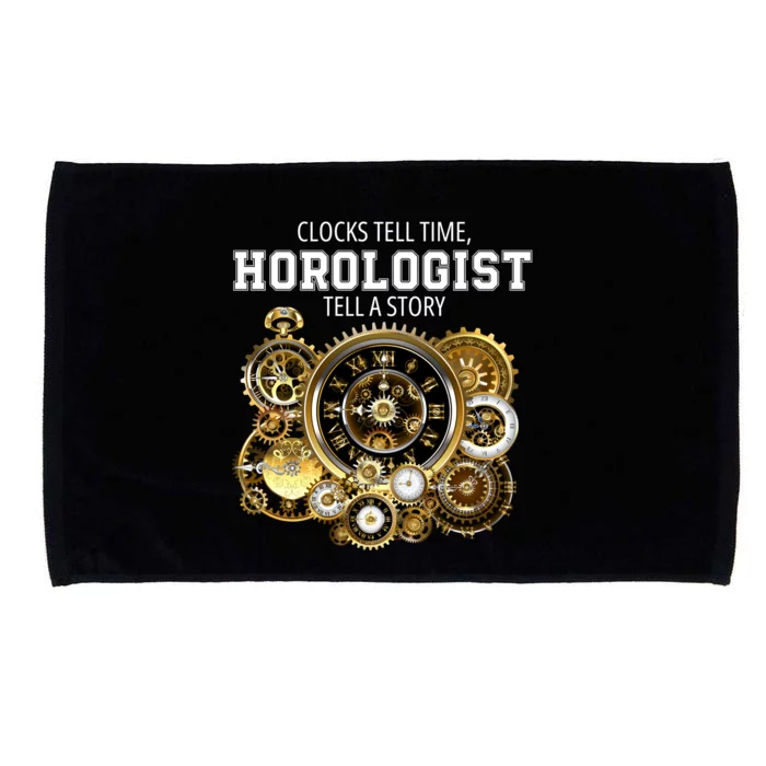 Horologist Horology Clockmaker Watchmaker Clock Lover Timekeeper Watch Collector Microfiber Hand Towel