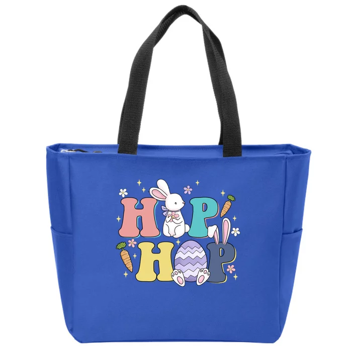 Hip Hop Cute Easter Bunny Zip Tote Bag